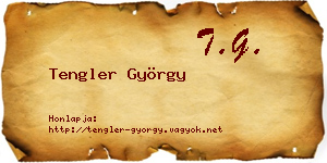 Tengler György névjegykártya