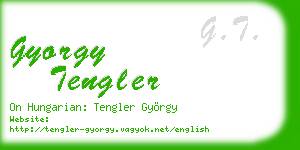 gyorgy tengler business card